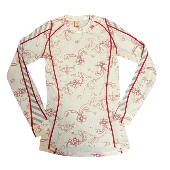 Helly Hansen Tops - HELLY HANSEN | Ladies Floral Merino Wool Longsleeve Base Layer Lifa Blend